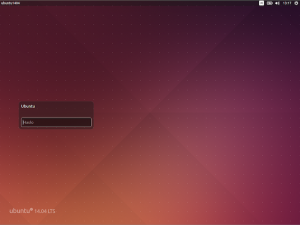 Wygląd zablokowanego ekranu w Ubuntu 14.04.