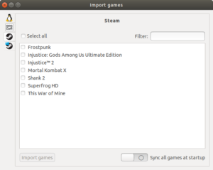 Lutris - import gier z zewnętrznych platform, np. Steam