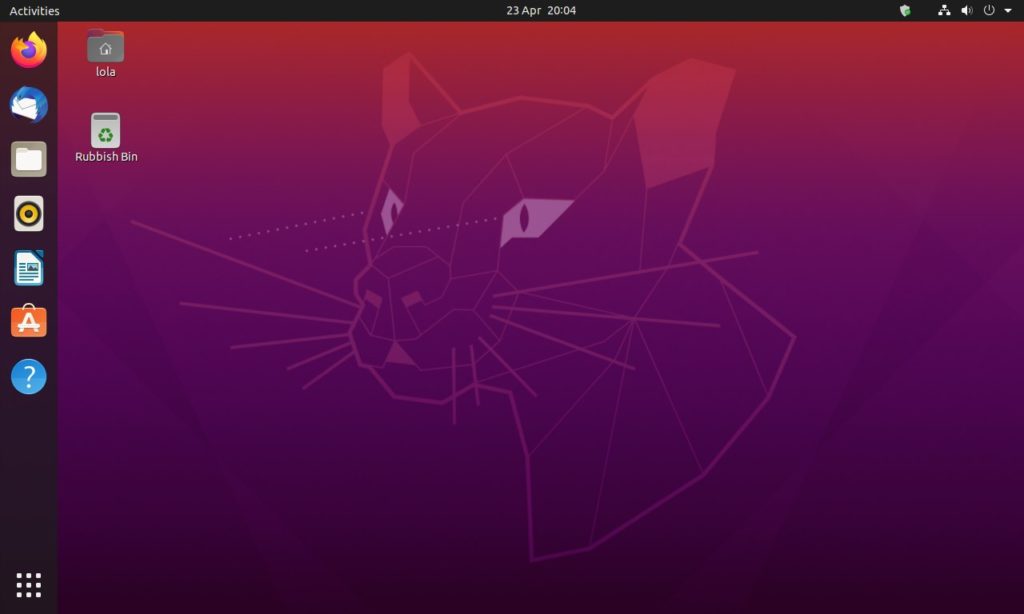 Pulpit systemu Ubuntu 20.04